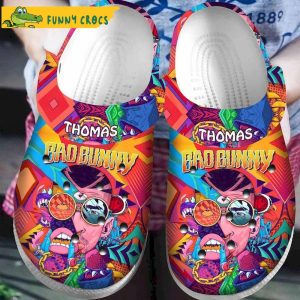 Funny Thomas Bad Bunny Crocs Slippers
