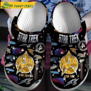 Yellow Star Strek Crocs Clog Shoes