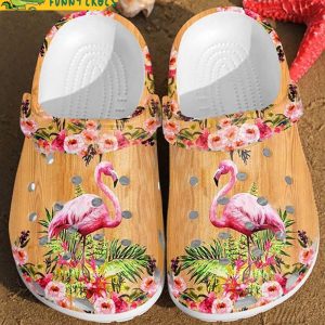 Always Look At The Pink Side Of Life Flamingo Crocs Slippers