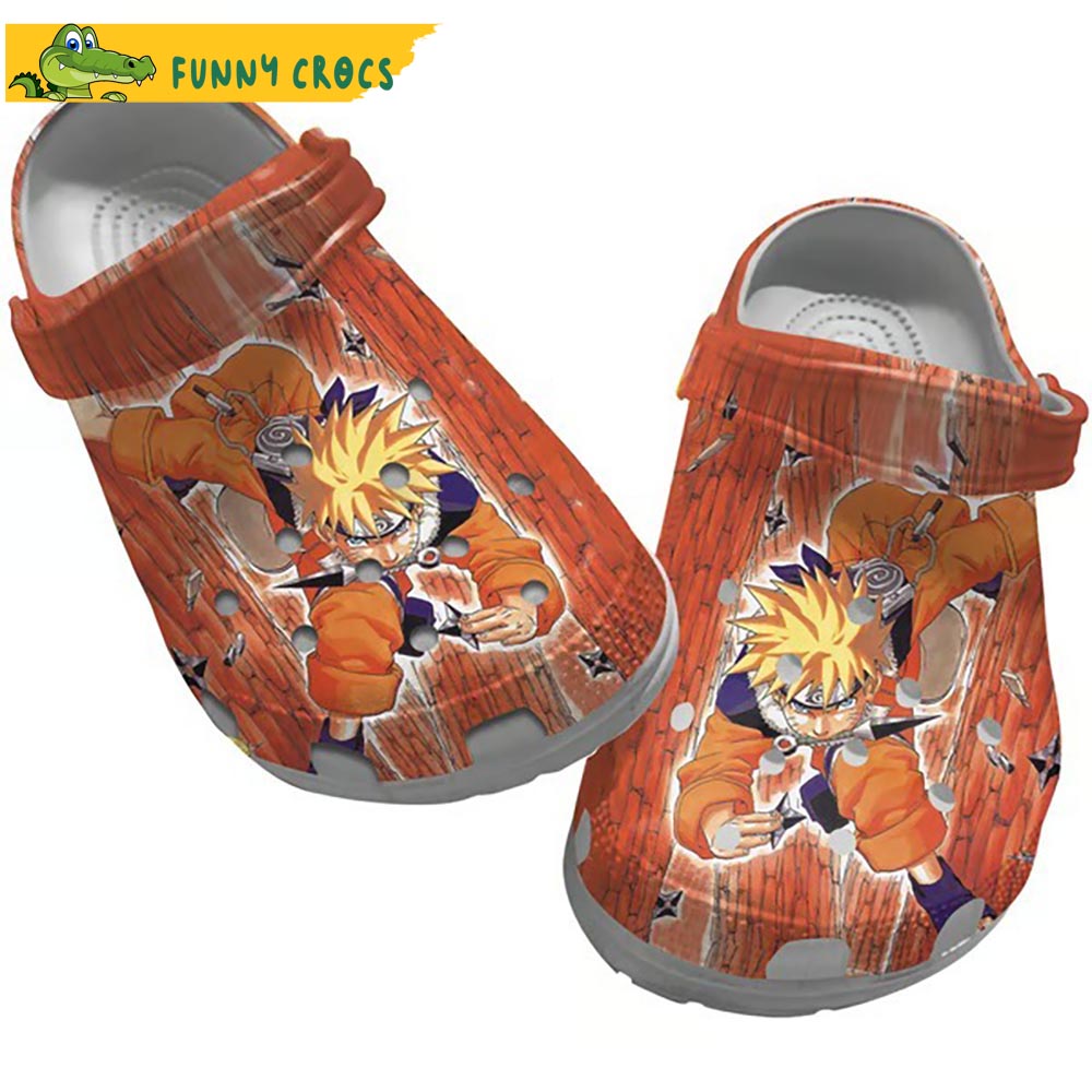 Anime Naruto Orange Crocs Clog Shoes