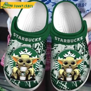 Baby Yoda Starbucks Crocs Clogs