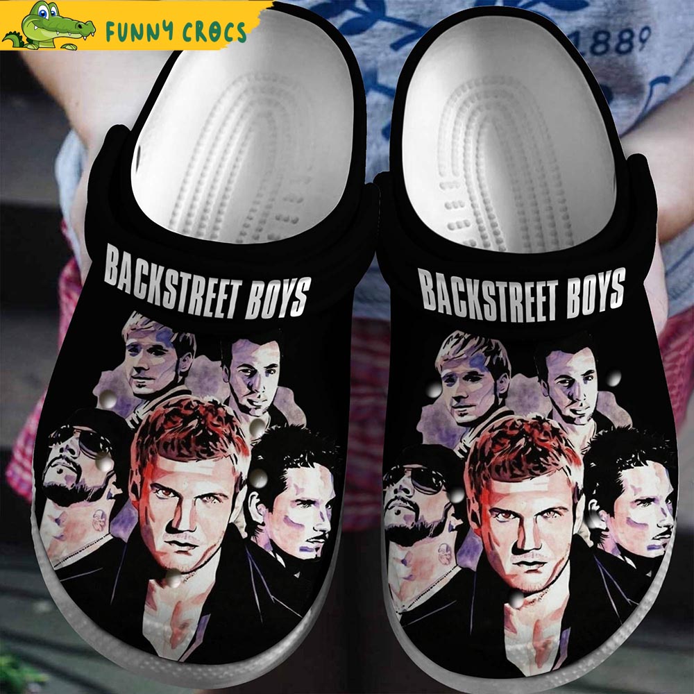 Backstreet Boys Band Music Black Crocs