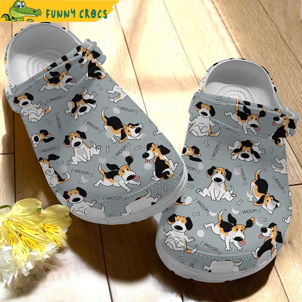 Beagle Puppy Pattern Crocs Clogs