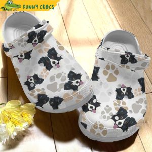 Border Collie Pattern Dog Crocs Clog Shoes