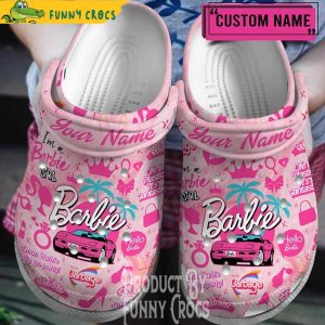 Custom Margot Robbie Barbie Pink Crocs