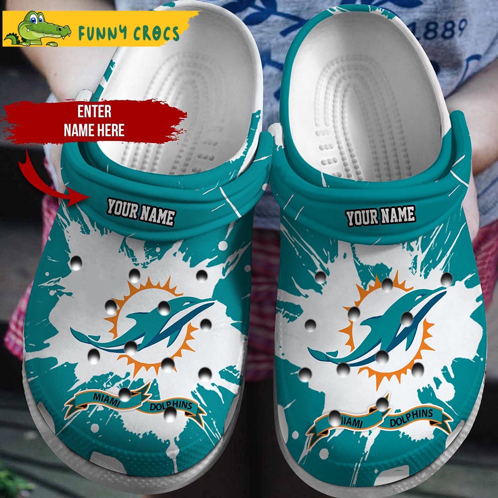 Customized Miami Dolphins Crocs