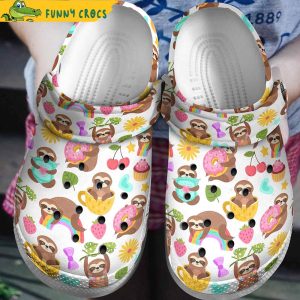 Cute Sloth Donut Crocs Clog Shoes