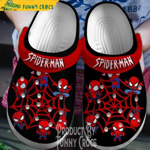 Cute Spiderman Black Crocs