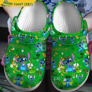 Disney Saint Patricks Day Stitch Crocs