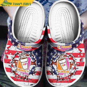 Dunkin Donut American Flag Crocs
