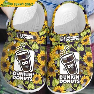 Dunkin Donuts Flower Crocs