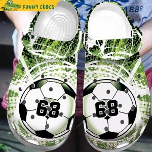 Custom Number Green Soccer Crocs Clogs Shoes