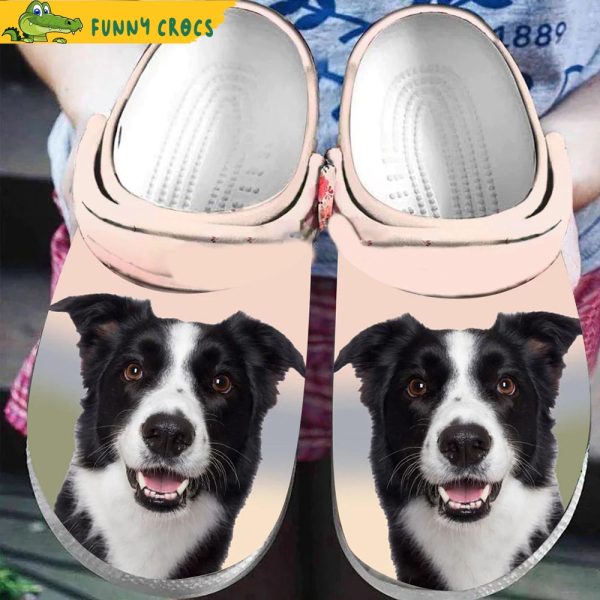 Funny Face Border Collie Crocs