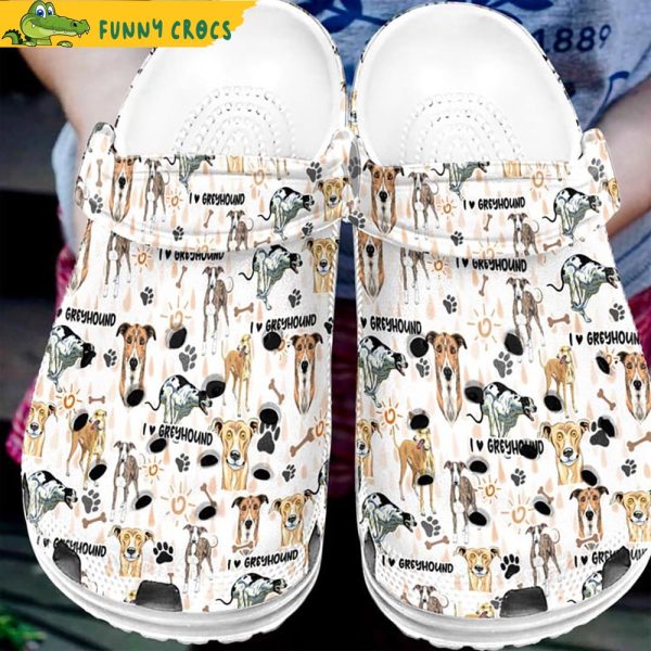 Greyhound Puppy Crocs Clog Shoes