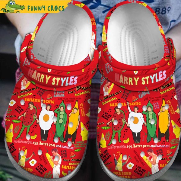 Harry Styles Singer Music Red Crocs - Discover Comfort And Style Clog ...