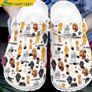 I Love Poodle Crocs Shoes