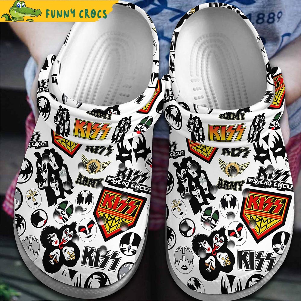 Kiss Pattern Crocs - Discover Comfort And Style Clog Shoes With Funny Crocs