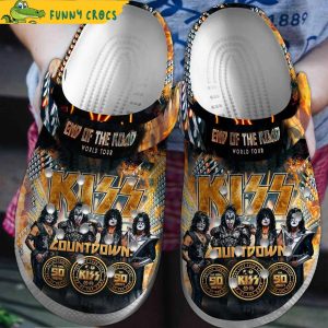 Kiss Tour Countdown Music Crocs Clog Shoes
