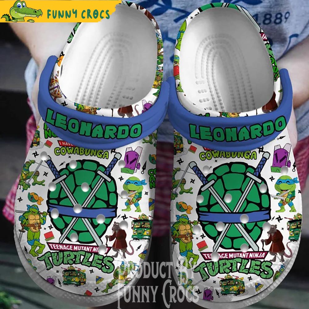Leonardo Ninja Turtle White Crocs Slippers - Discover Comfort And Style ...
