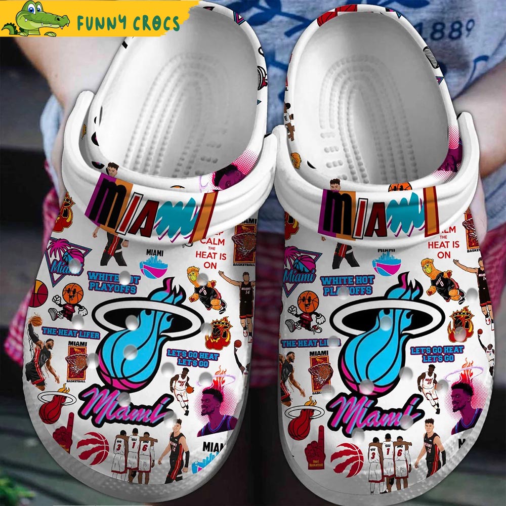 Miami Heat Crocs Clog Shoes - Step into style with Funny Crocs