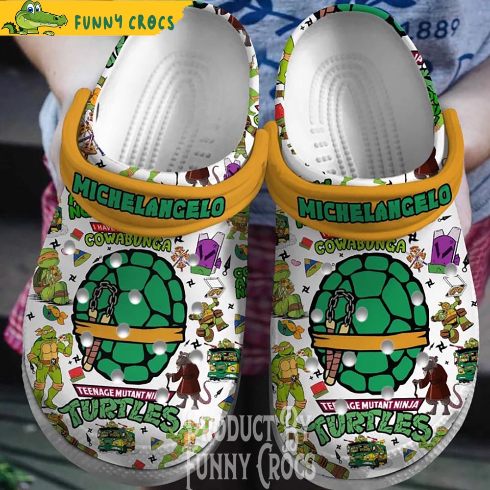 Michelangelo Ninja Turtle White Crocs - Discover Comfort And Style Clog ...