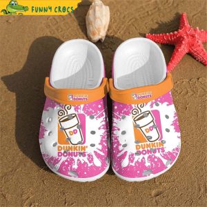 Pattern Dunkin Donuts Crocs Slippers