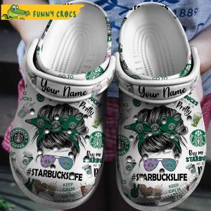 Personalized Mom Starbucks Crocs Clog Shoes