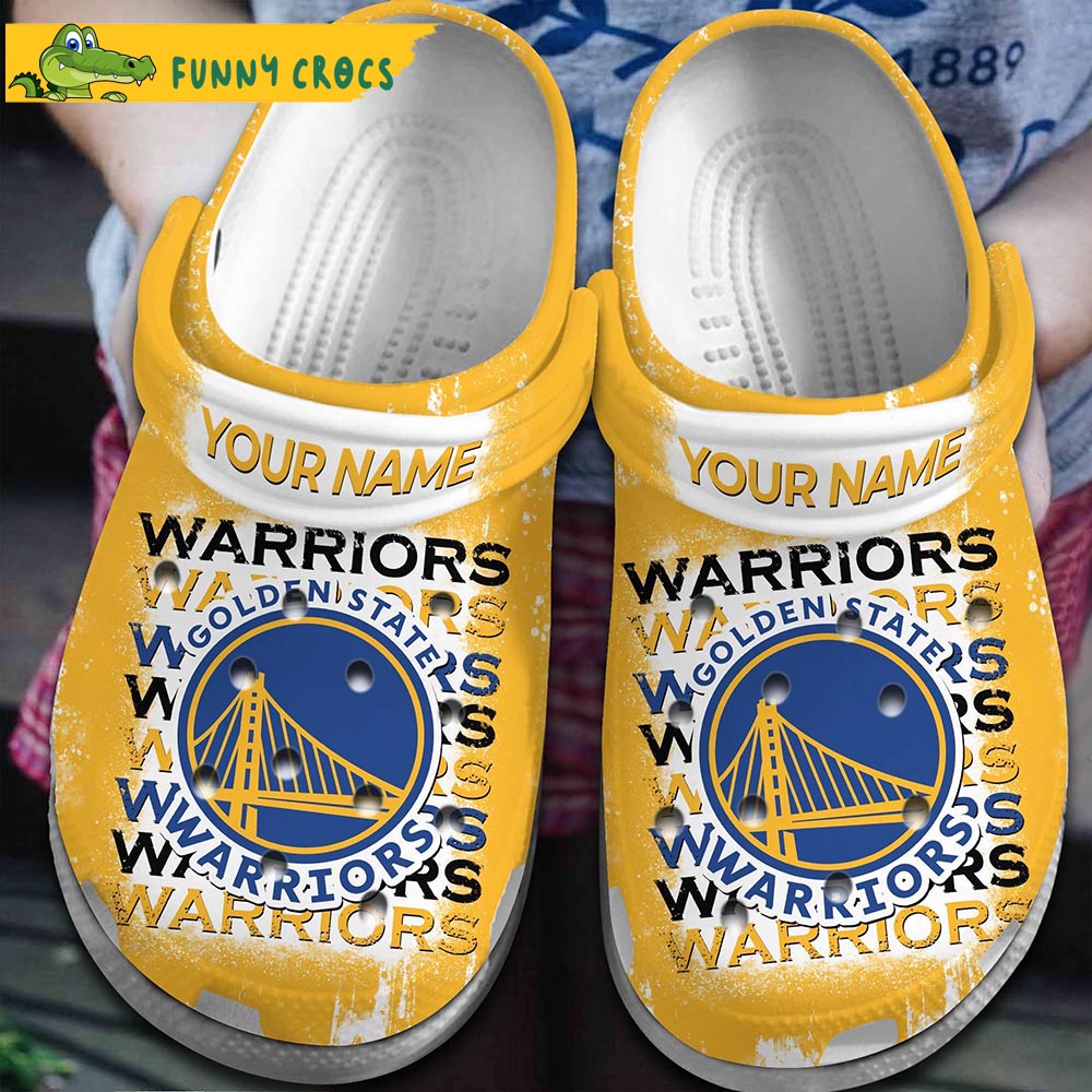 Personalized NBA Crocs Golden State Shoes
