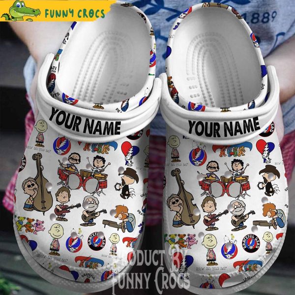 Personalized Peanuts Grateful Dead Snoopy Crocs