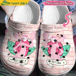 Personalized Pink Panther Crocs Clog Shoes