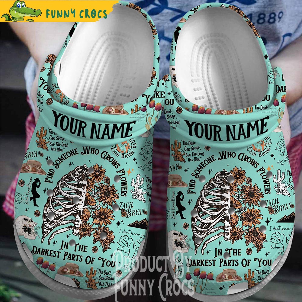 Personalized Sun To Me Zach Bryan Light Blue Crocs Slippers - Discover ...