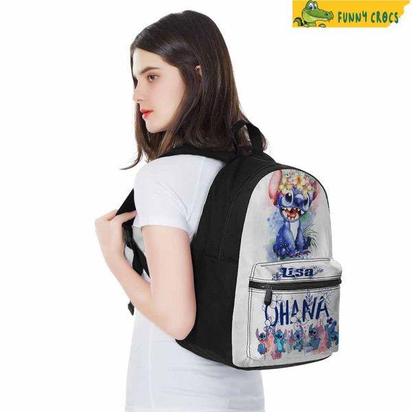 Personalized White Stitch Backpack
