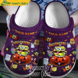 Personalized Halloween Spongebob Purple Crocs