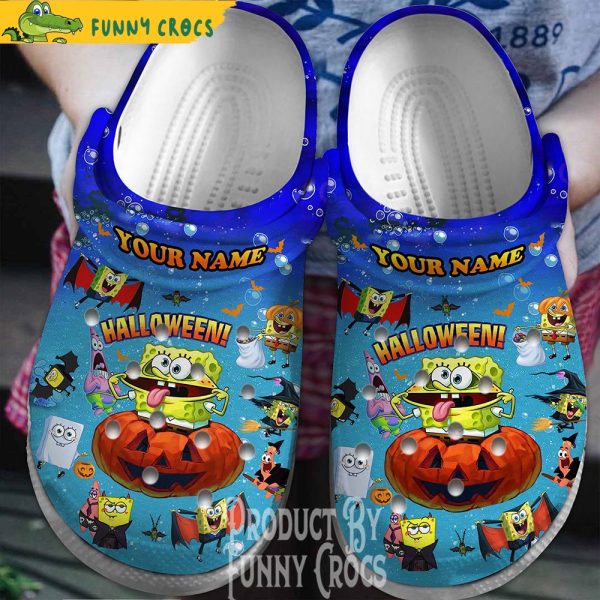 Personalized Halloween Spongebob Crocs