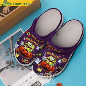 Personalized Halloween Spongebob Purple Crocs
