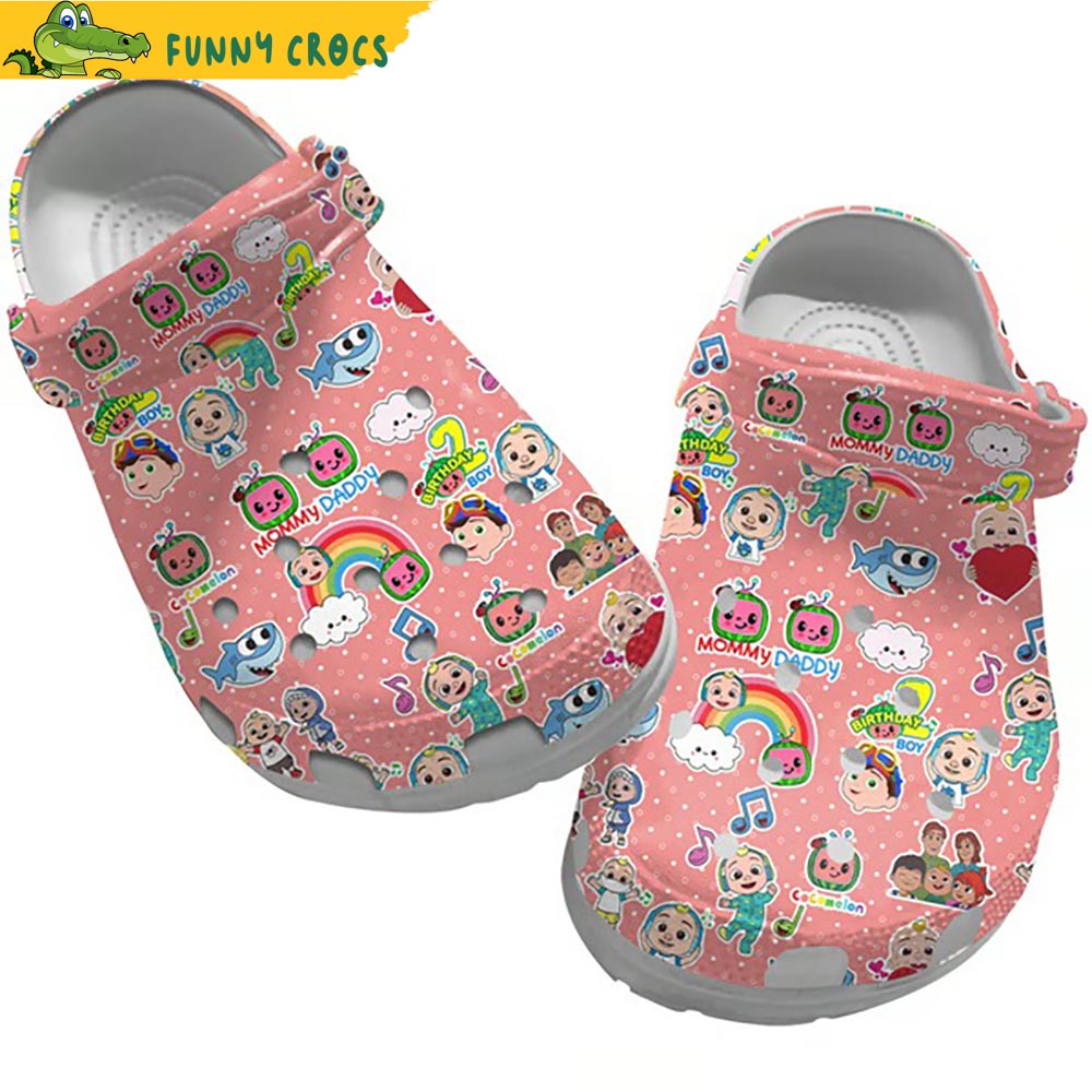 Rainbow Baby Shark Cloud Cocomelon Pink Crocs - Step into style with ...
