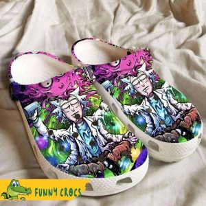 Rick N Morty Melted Wax Color Crocs Clogs Shoes