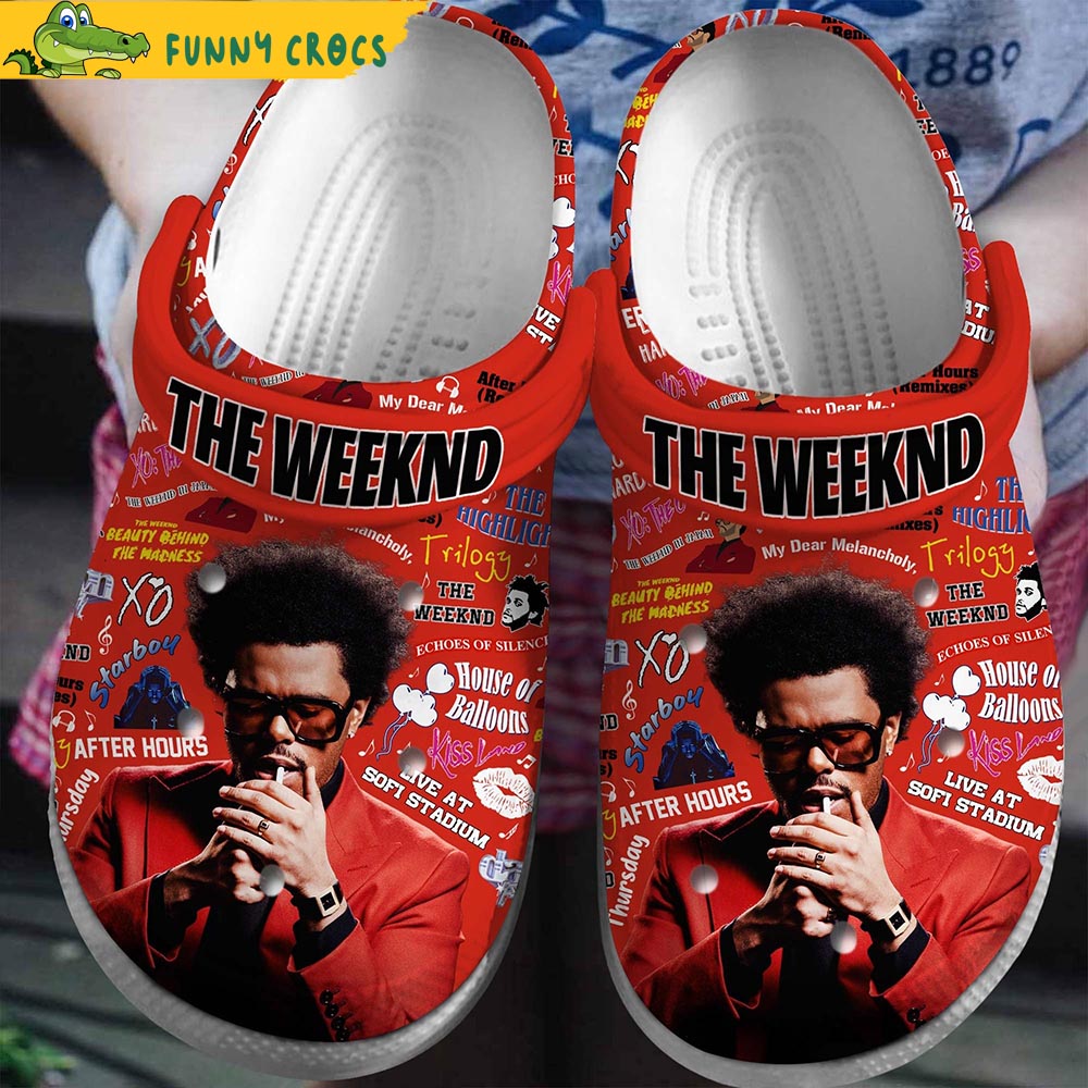 The Weeknd Red Crocs - Discover Comfort And Style Clog Shoes With Funny ...