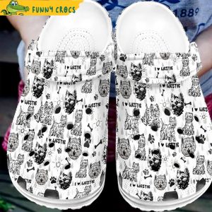 White Yorkshire Terrier Crocs Shoes