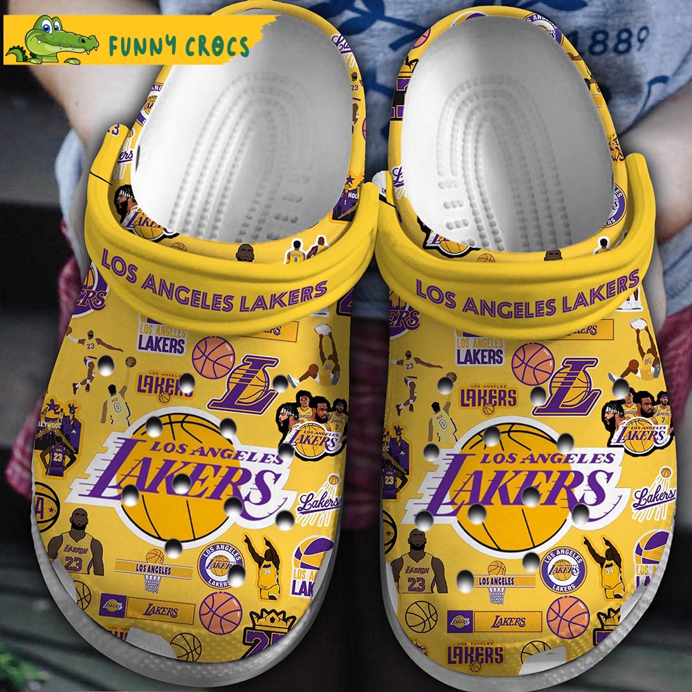 Yellow Los Angeles Lakers Crocs