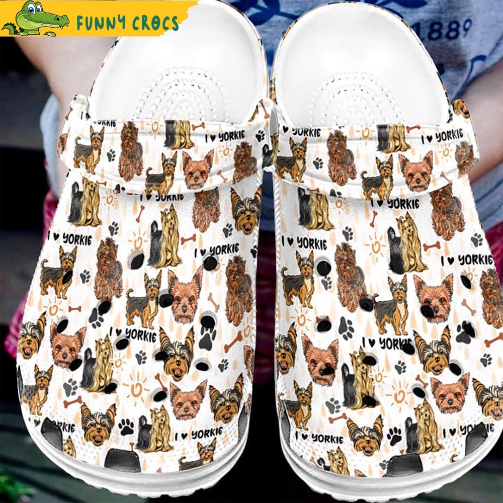 Yorkshire Terrier Pattern Crocs - Discover Comfort And Style Clog Shoes ...