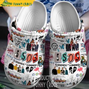 5 Seconds Of Summer Members Pattern Crocs Shoes
