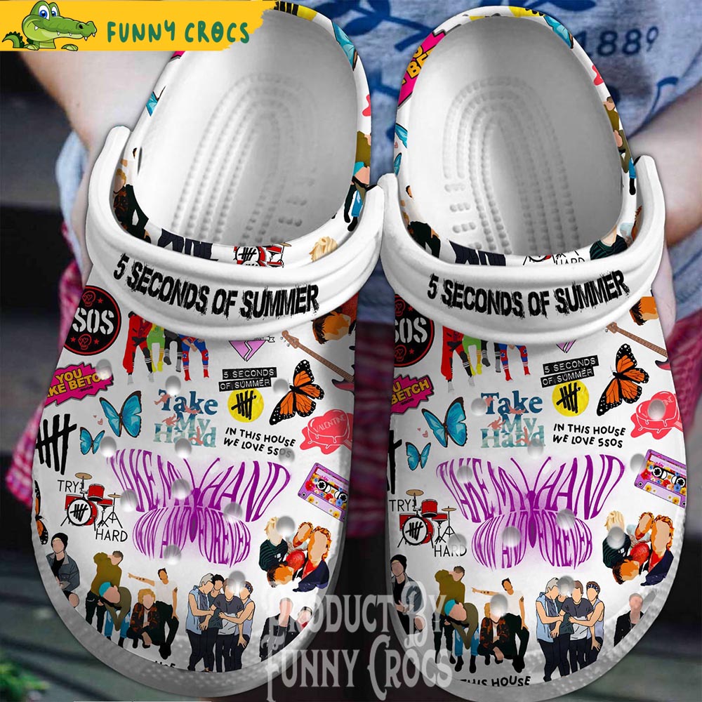 5 Seconds Of Summer Take My Hand Crocs Clogs