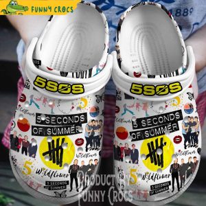 5 seconds Of Summer Wildflower Crocs Shoes 1