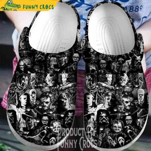 Black Horror Movie Halloween Crocs