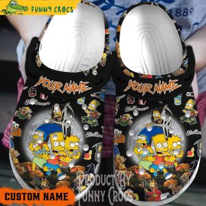 Black Simpsons Halloween Crocs Clogs 1