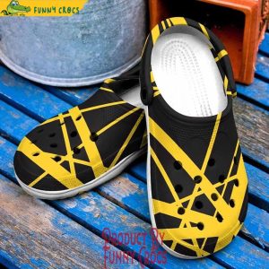 Black Yellow Van Halen Logo Crocs