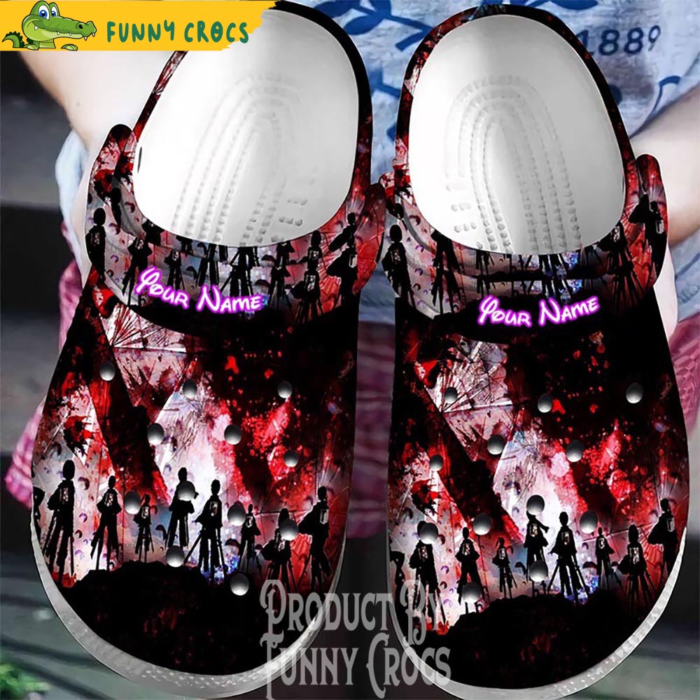 Blood Attack On Titan Characters Anime Crocs