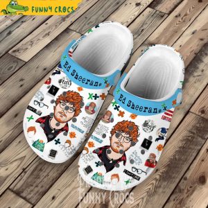 Blue Ed Sheeran Face Music Crocs Shoes