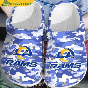 Camo Los Angeles Rams Crocs Slippers